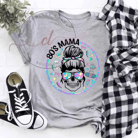 80’s Mama Skull Tee - Caroline Layne Boutique LLC