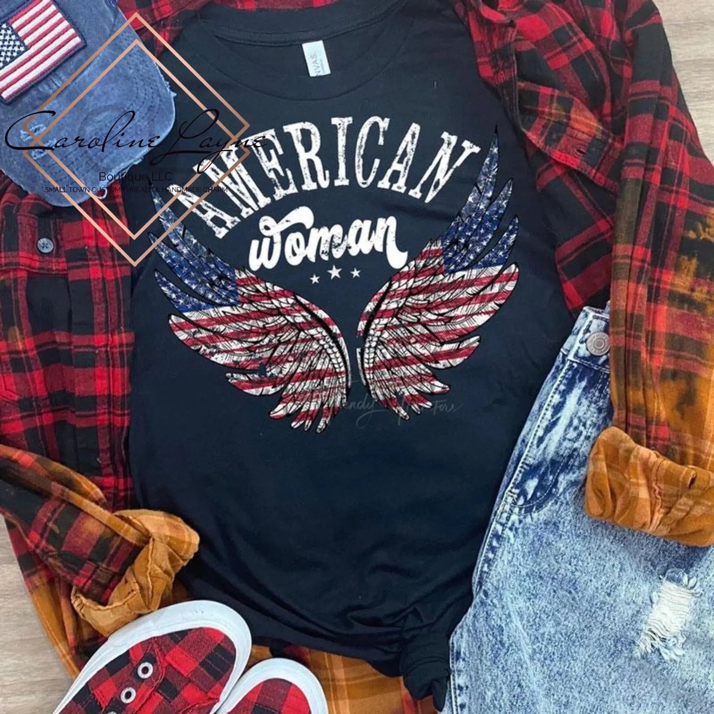 American Woman Tee - Caroline Layne Boutique LLC