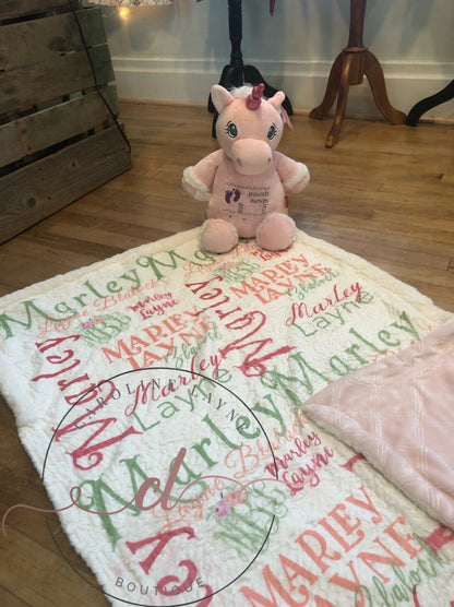 Baby Girl Name Blanket - Caroline Layne Boutique LLC