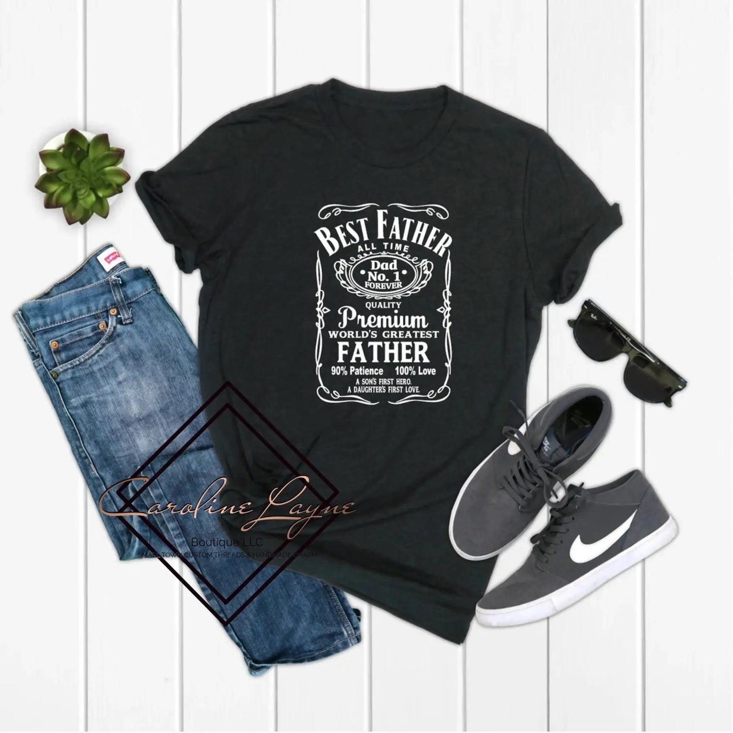 Best Father All Time Tee - Caroline Layne Boutique LLC