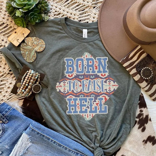 Born to Raise Hell Tee - Caroline Layne Boutique LLC