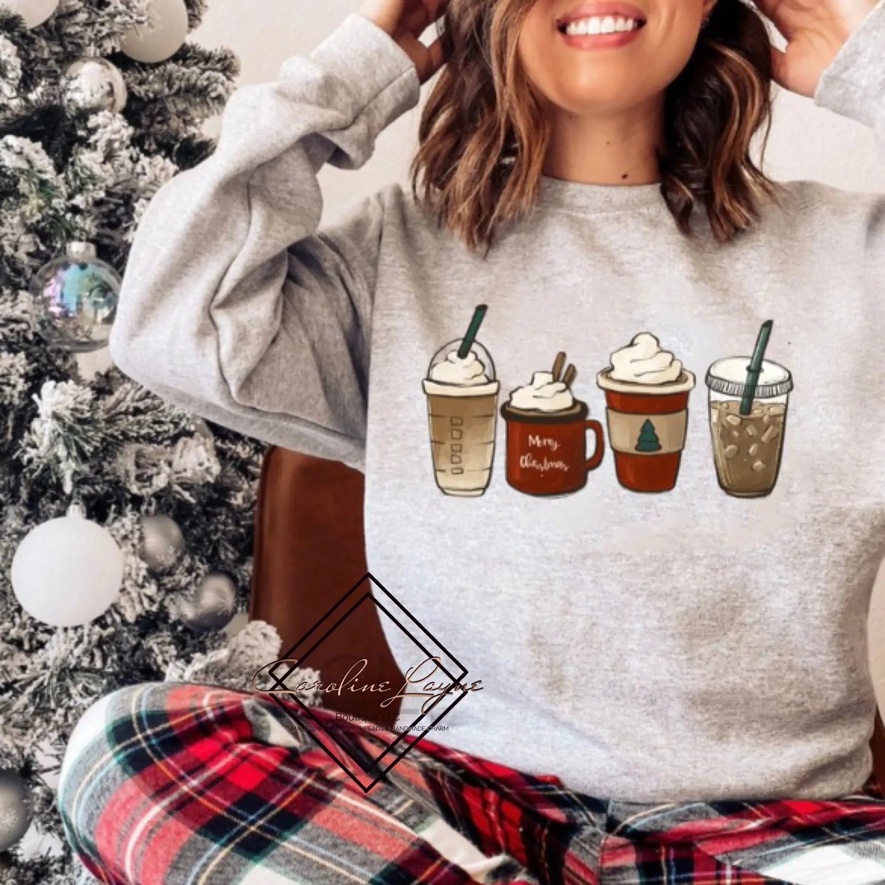 Christmas Coffee Sweatshirt - Caroline Layne Boutique LLC