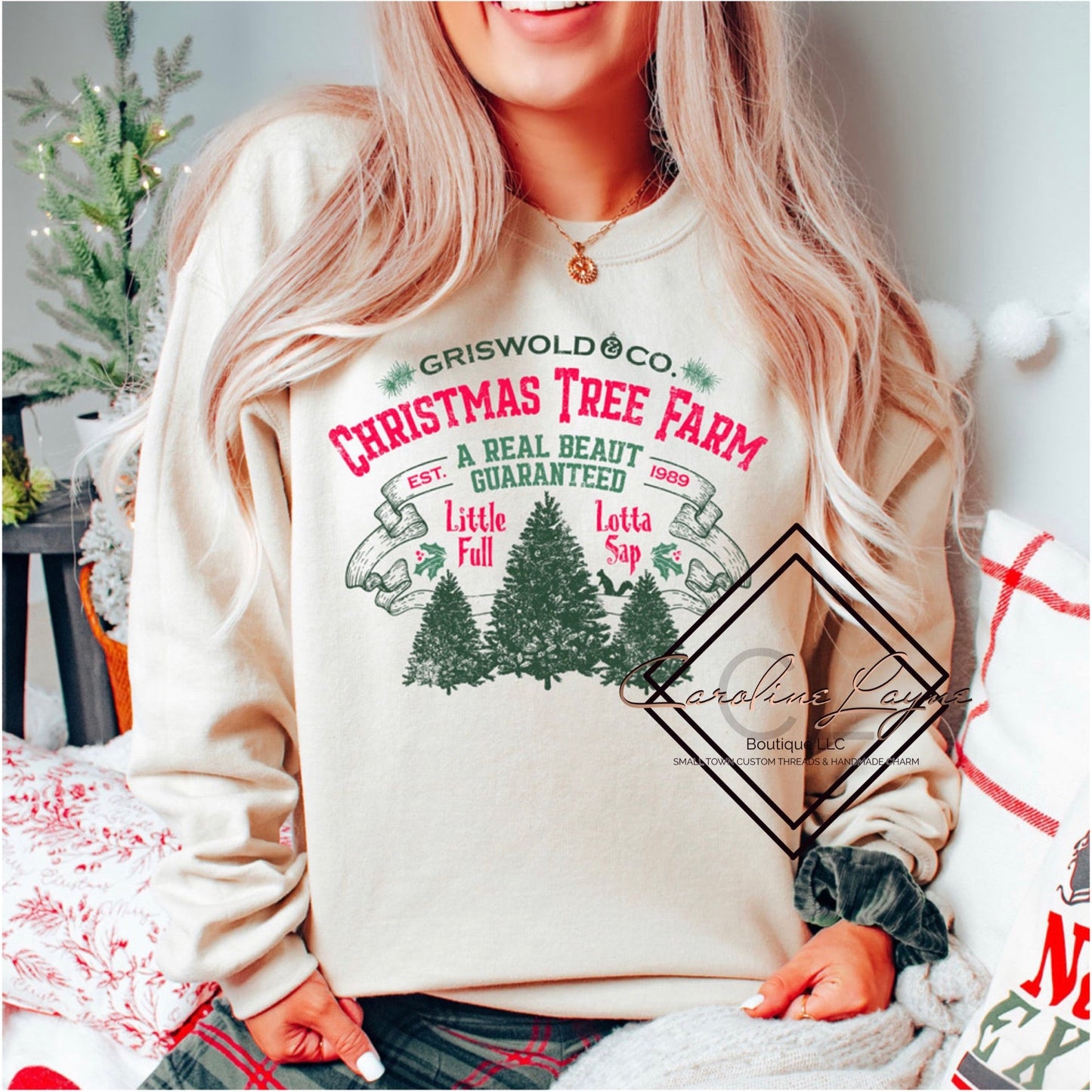 Christmas tree farm Sweatshirt - Caroline Layne Boutique LLC
