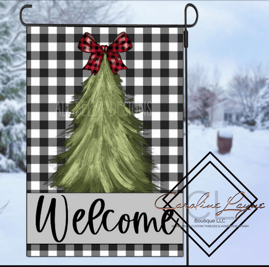 Christmas Welcome garden Flag - Caroline Layne Boutique LLC