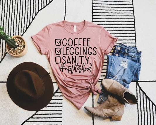 Coffee Leggings #motherhood tee - Caroline Layne Boutique LLC