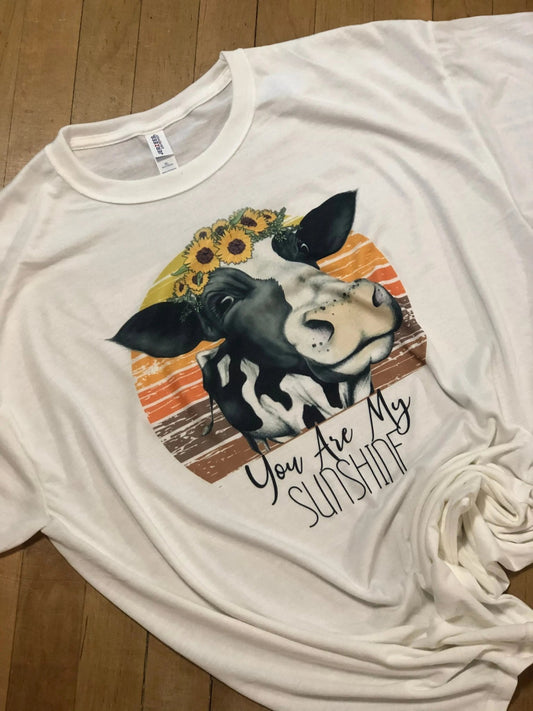 Cow you are my sunshine Tee - Caroline Layne Boutique LLC