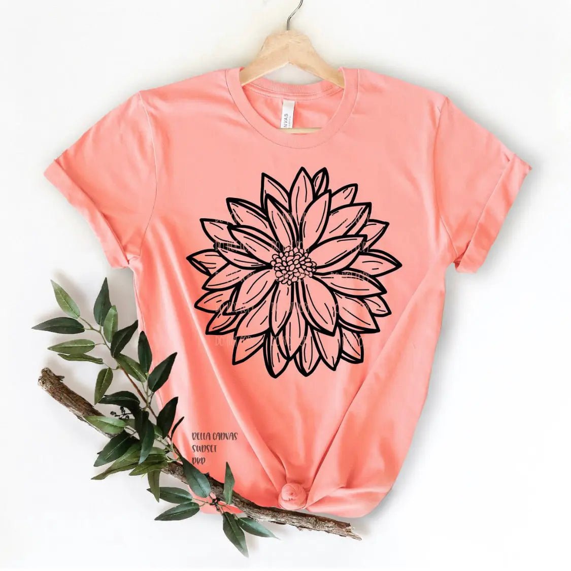 Dahlia Flower tee - Caroline Layne Boutique LLC