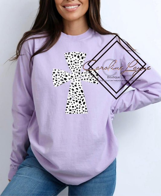 Dalmatian Cross Comfort Color Long Sleeve - Caroline Layne Boutique LLC