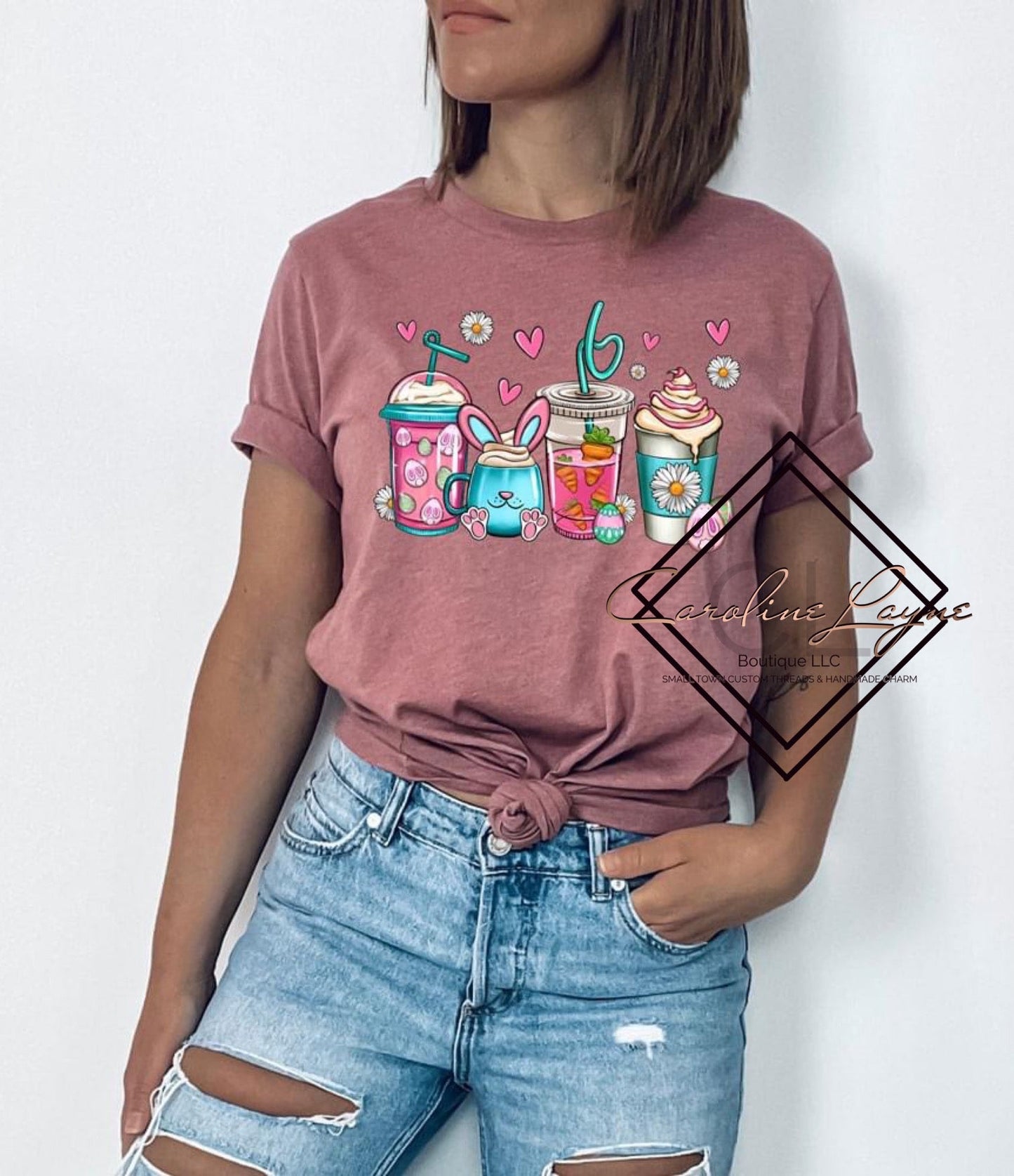 Easter coffee Tee - Caroline Layne Boutique LLC