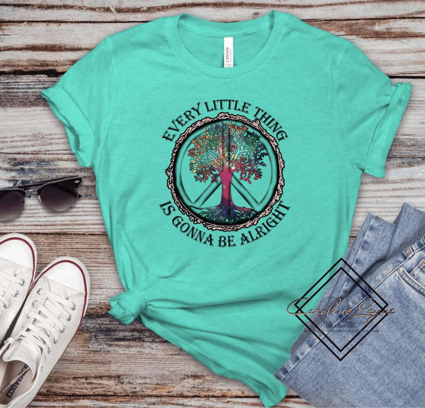 Every Little Thing Is Gonna Be Alright Tee - Caroline Layne Boutique LLC
