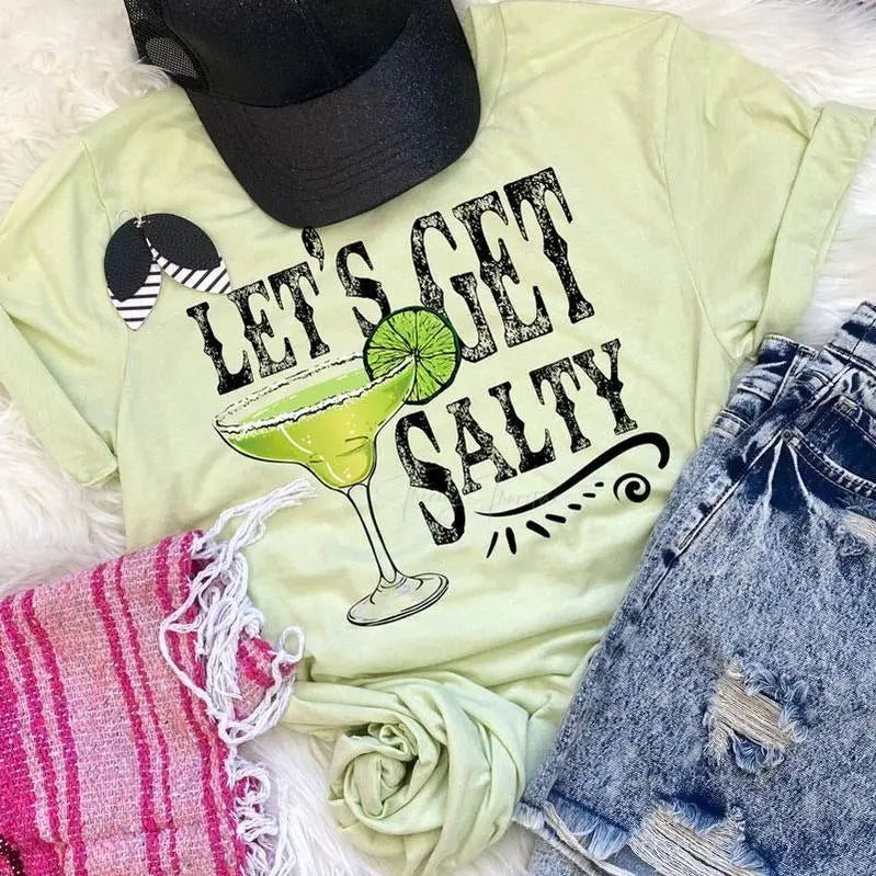 Get Salty Front pocket and back design Tee - Caroline Layne Boutique LLC
