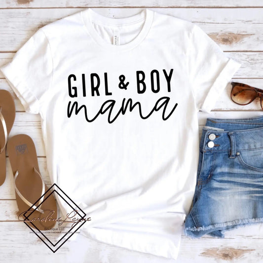 Girl & Boy Mama Tee - Caroline Layne Boutique LLC