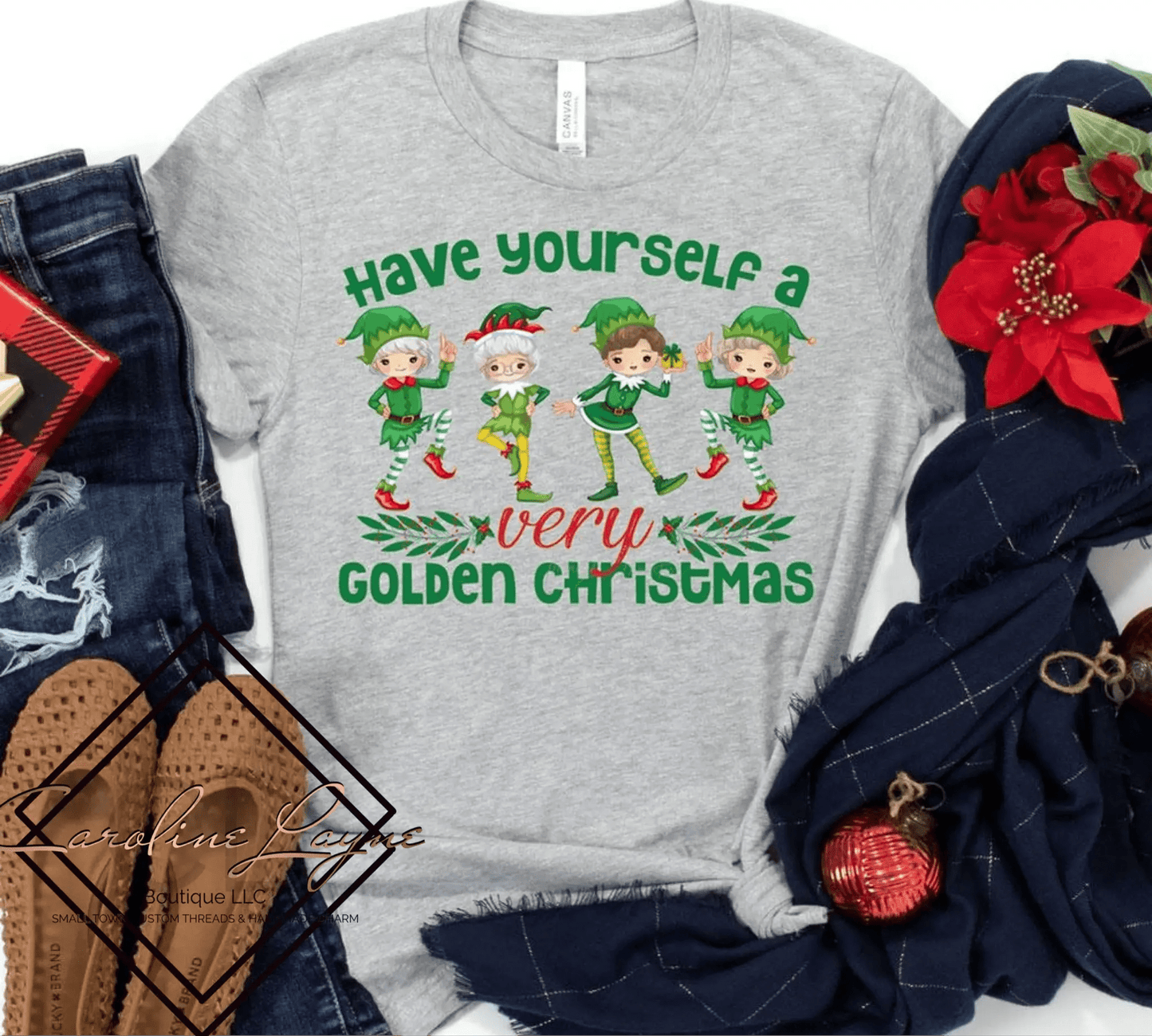 Have Yourself A Very Golden Christmas Tee - Caroline Layne Boutique LLC