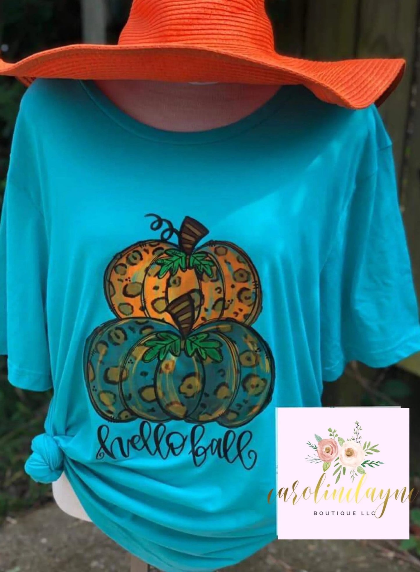 Hello Fall Pumpkin Tee - Caroline Layne Boutique LLC