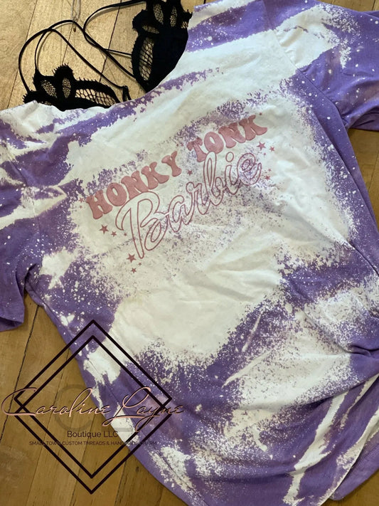 Honky Tonk Barbie Bleached Tee - Caroline Layne Boutique LLC