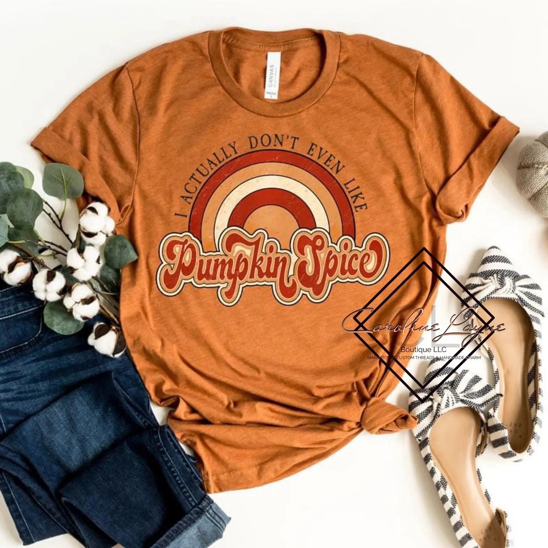 I Actually Don’t Even Like Pumpkin Spice Tee - Caroline Layne Boutique LLC