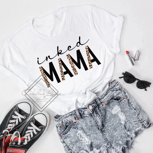 Inked mama Leopard Tee - Caroline Layne Boutique LLC