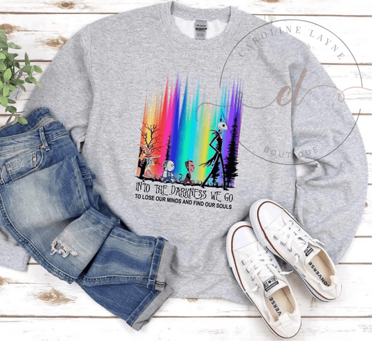 Into The Darkness We Go Long Sleeve - Caroline Layne Boutique LLC