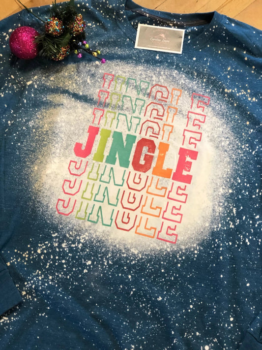 Jingle Bleached Long Sleeve - Caroline Layne Boutique LLC