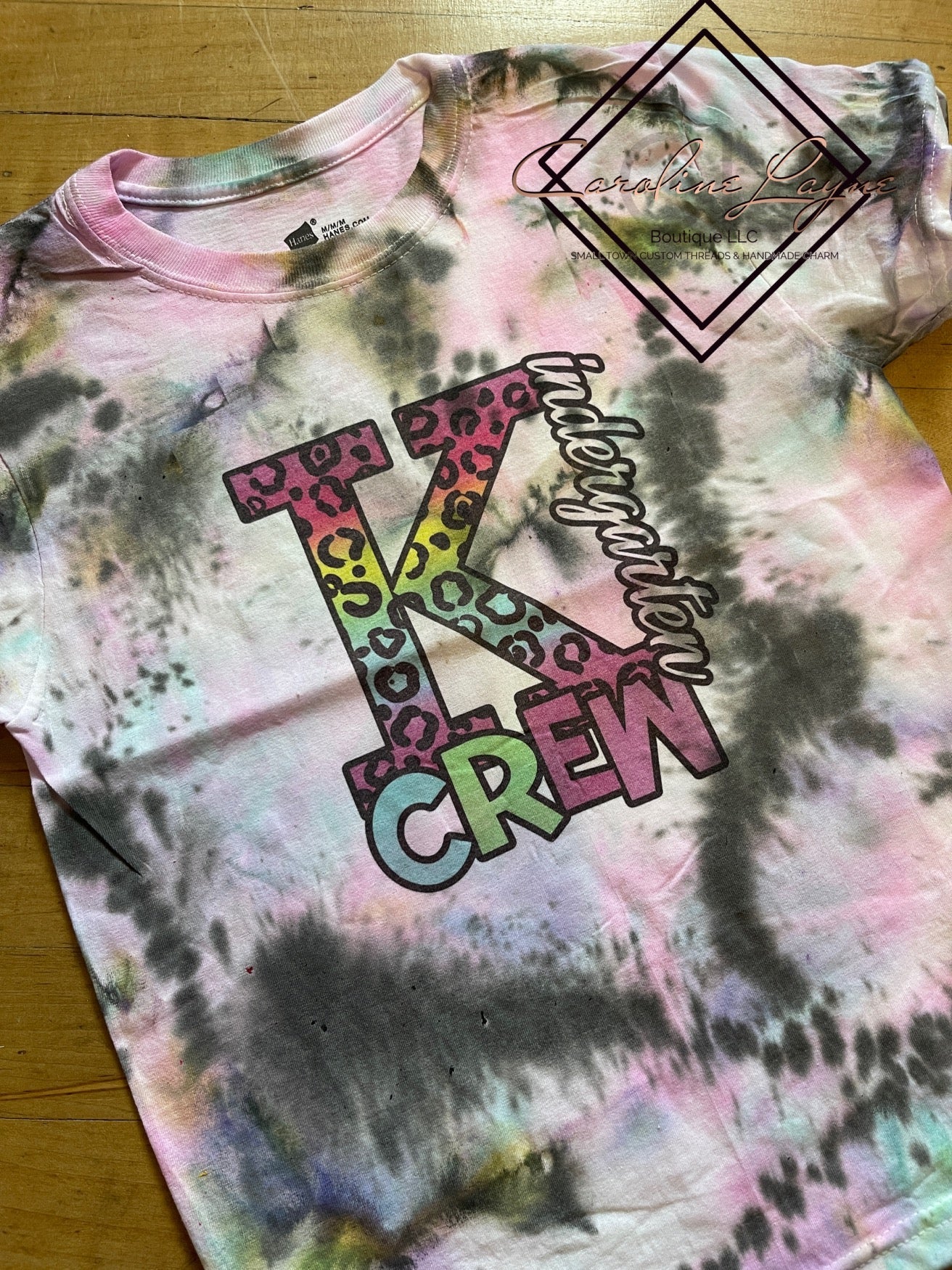 Kindergarten crew Tie Dye Tee - Caroline Layne Boutique LLC