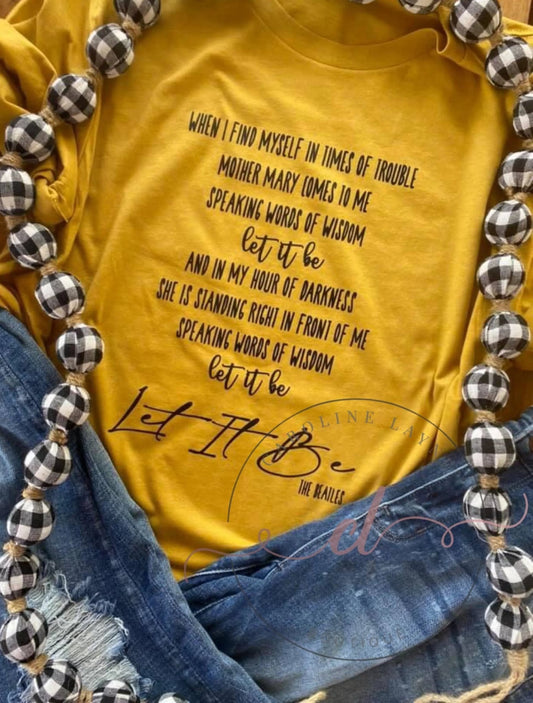 Let It Be The Beatles Long Sleeve - Caroline Layne Boutique LLC