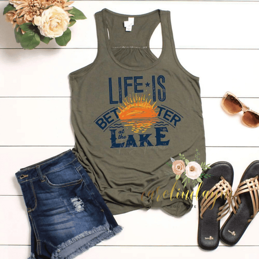 Life is better at the lake Tank - Caroline Layne Boutique LLC