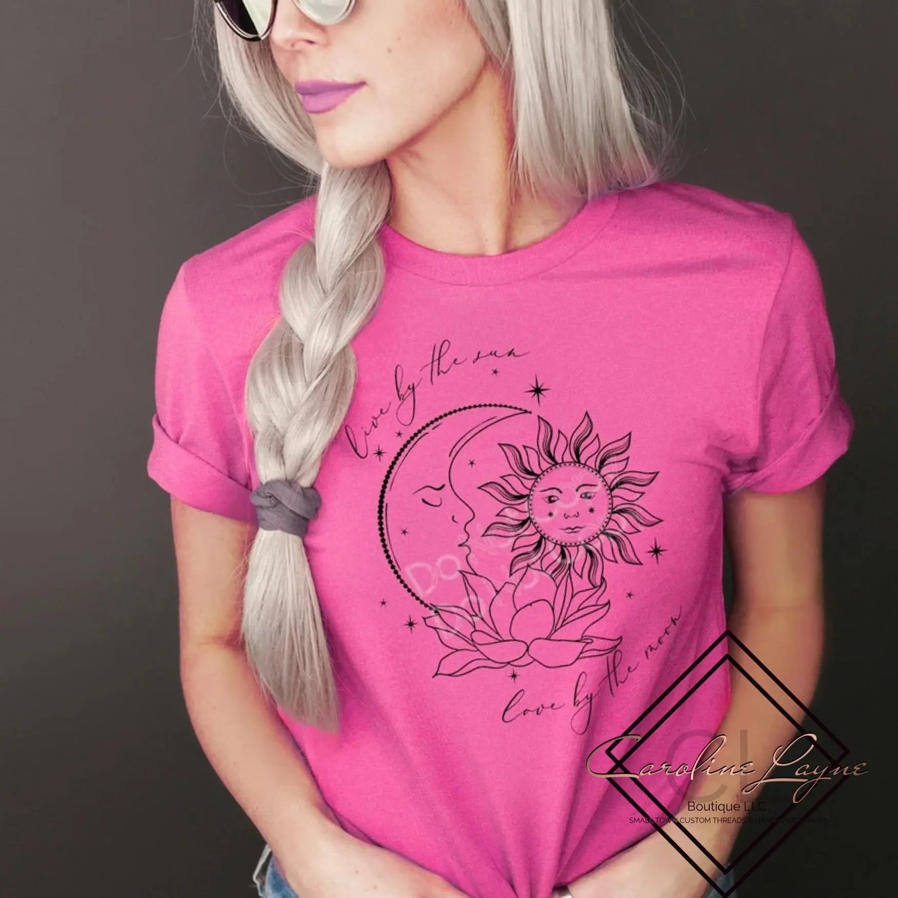 Live By The Sun Love By The Moon Tee - Caroline Layne Boutique LLC