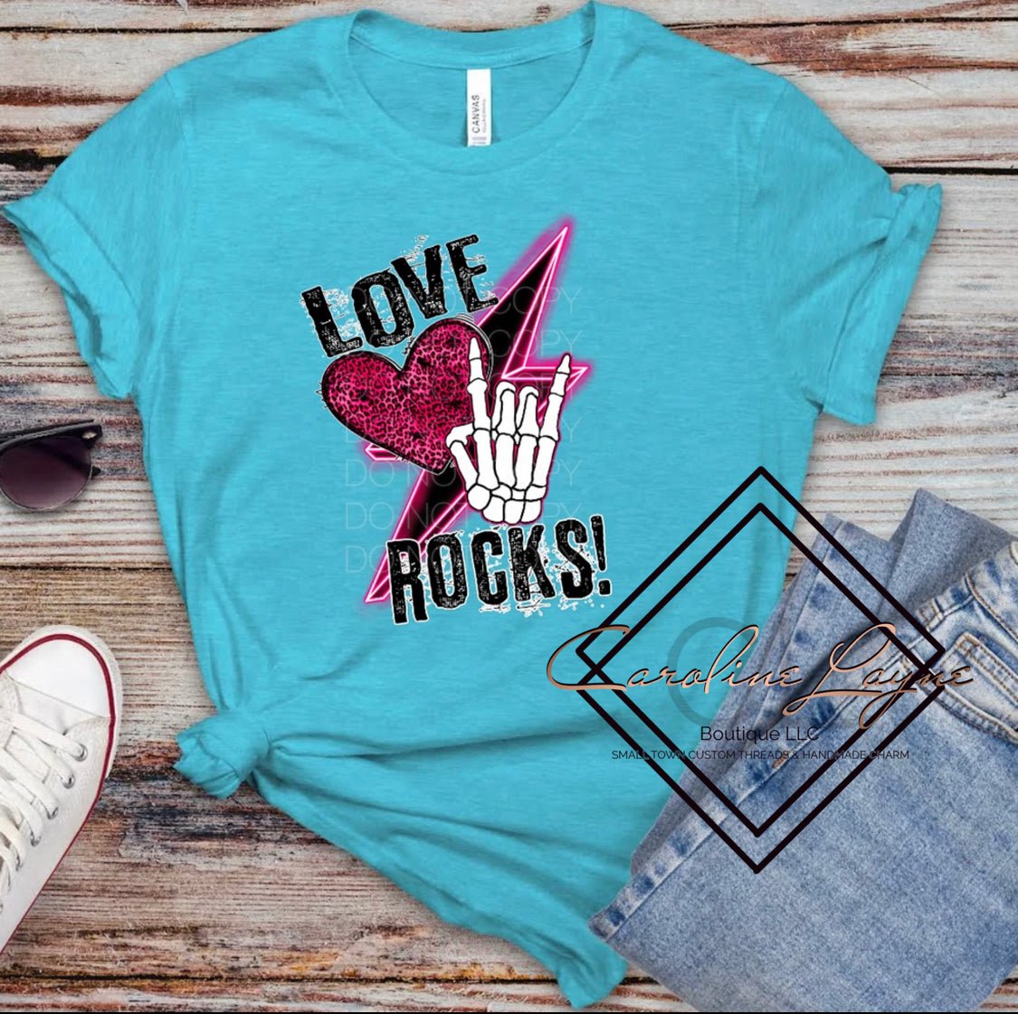 Love Rocks tee - Caroline Layne Boutique LLC