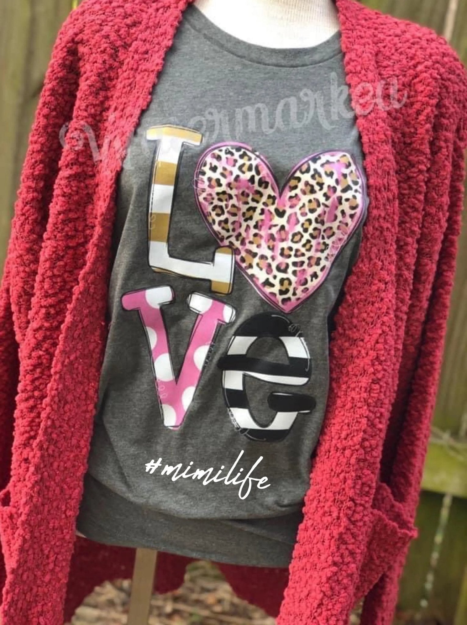 Love Valentines Mimi Life Tee - Caroline Layne Boutique LLC