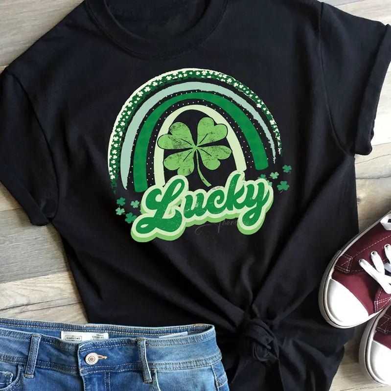 Lucky Rainbow Saint Patrick’s Day Tee - Caroline Layne Boutique LLC