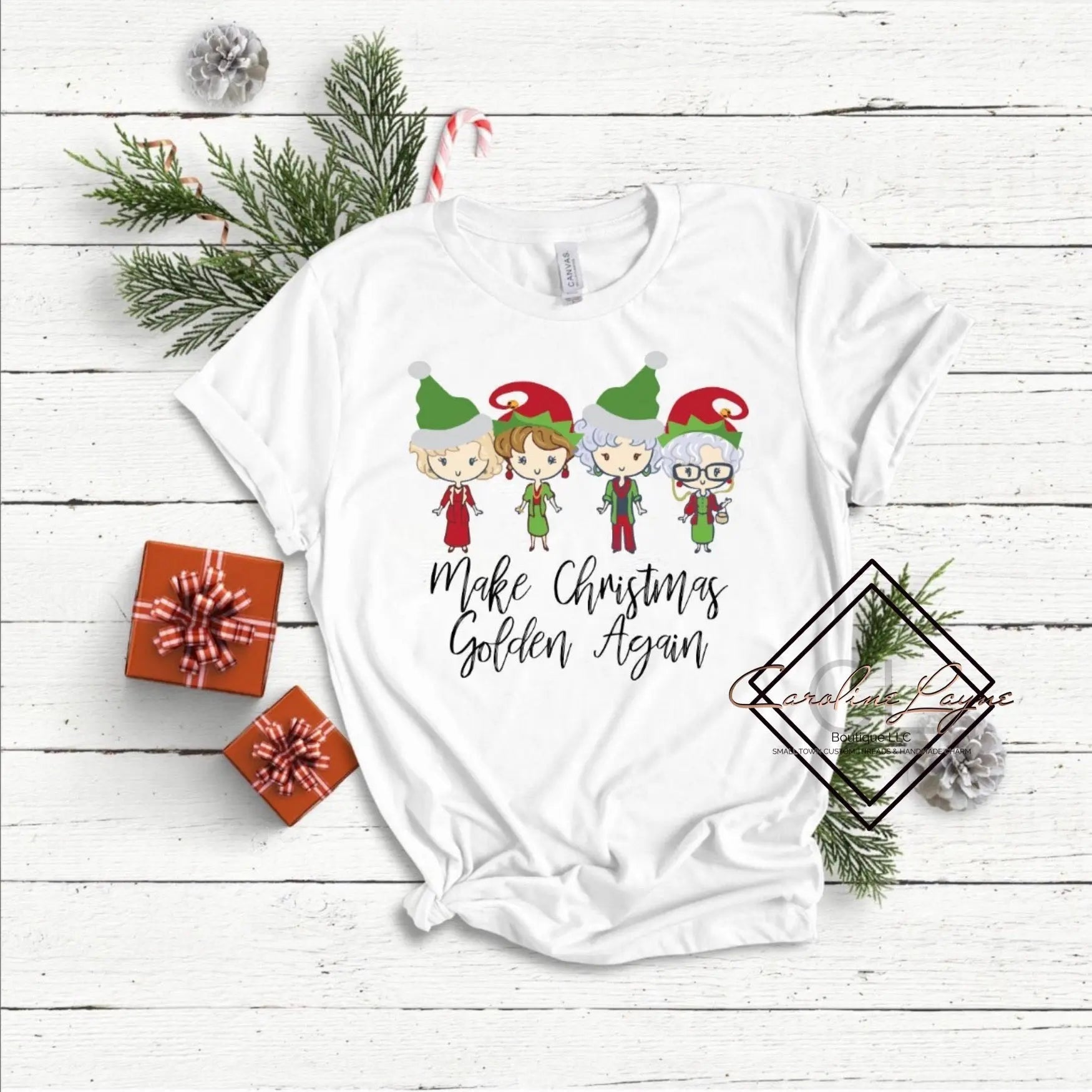 Make Christmas Golden Again Tee - Caroline Layne Boutique LLC