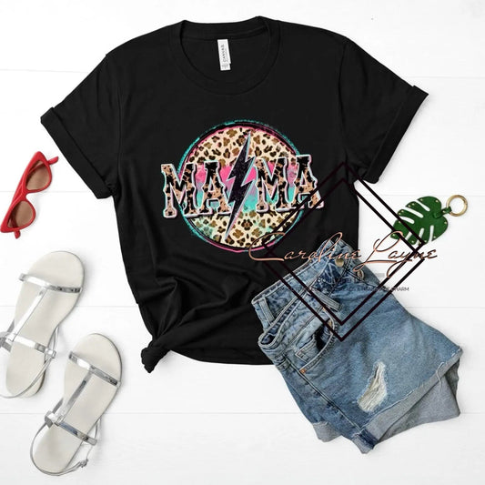 Mama Leopard Rock Tee - Caroline Layne Boutique LLC