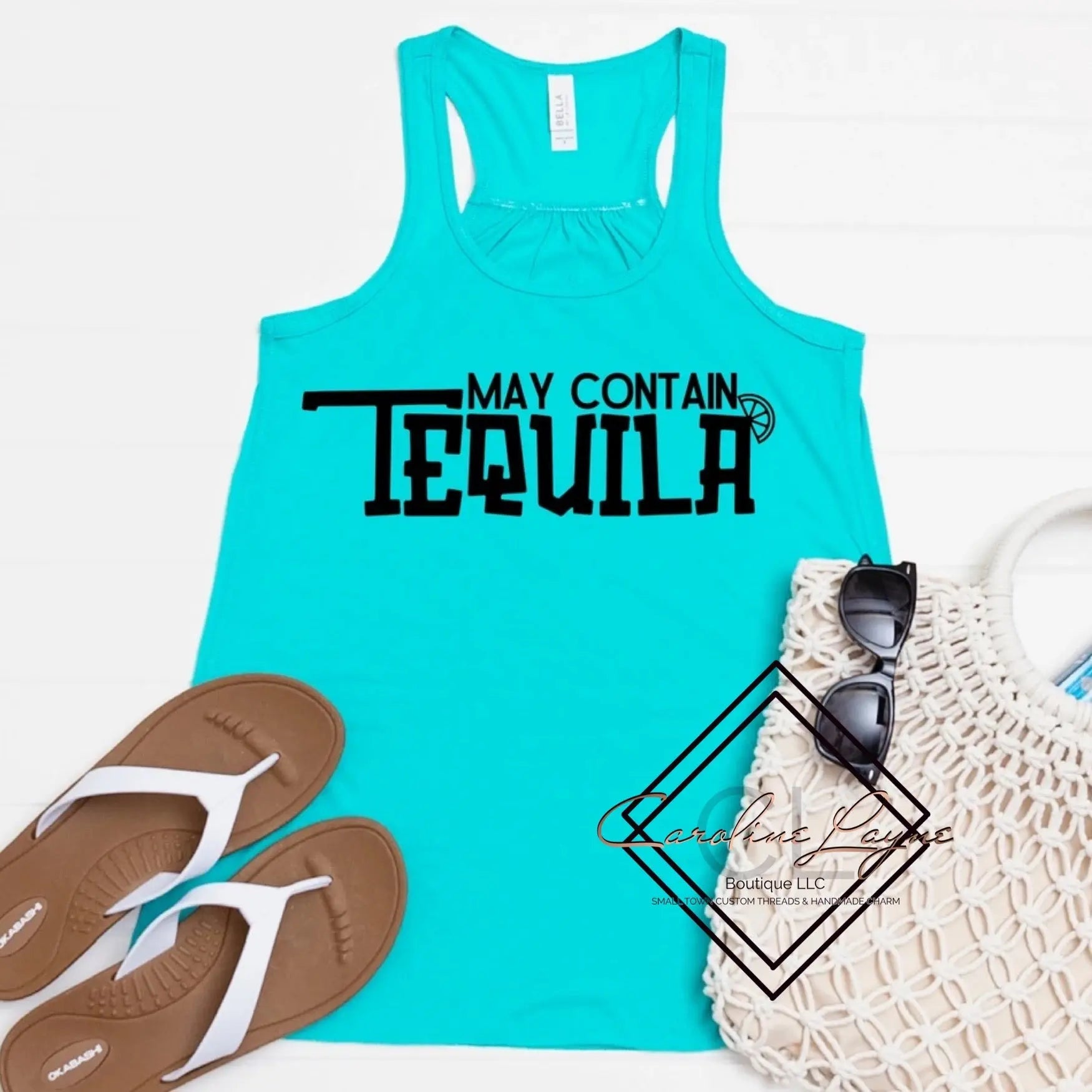 May Contain Tequila Racer Back Tank - Caroline Layne Boutique LLC