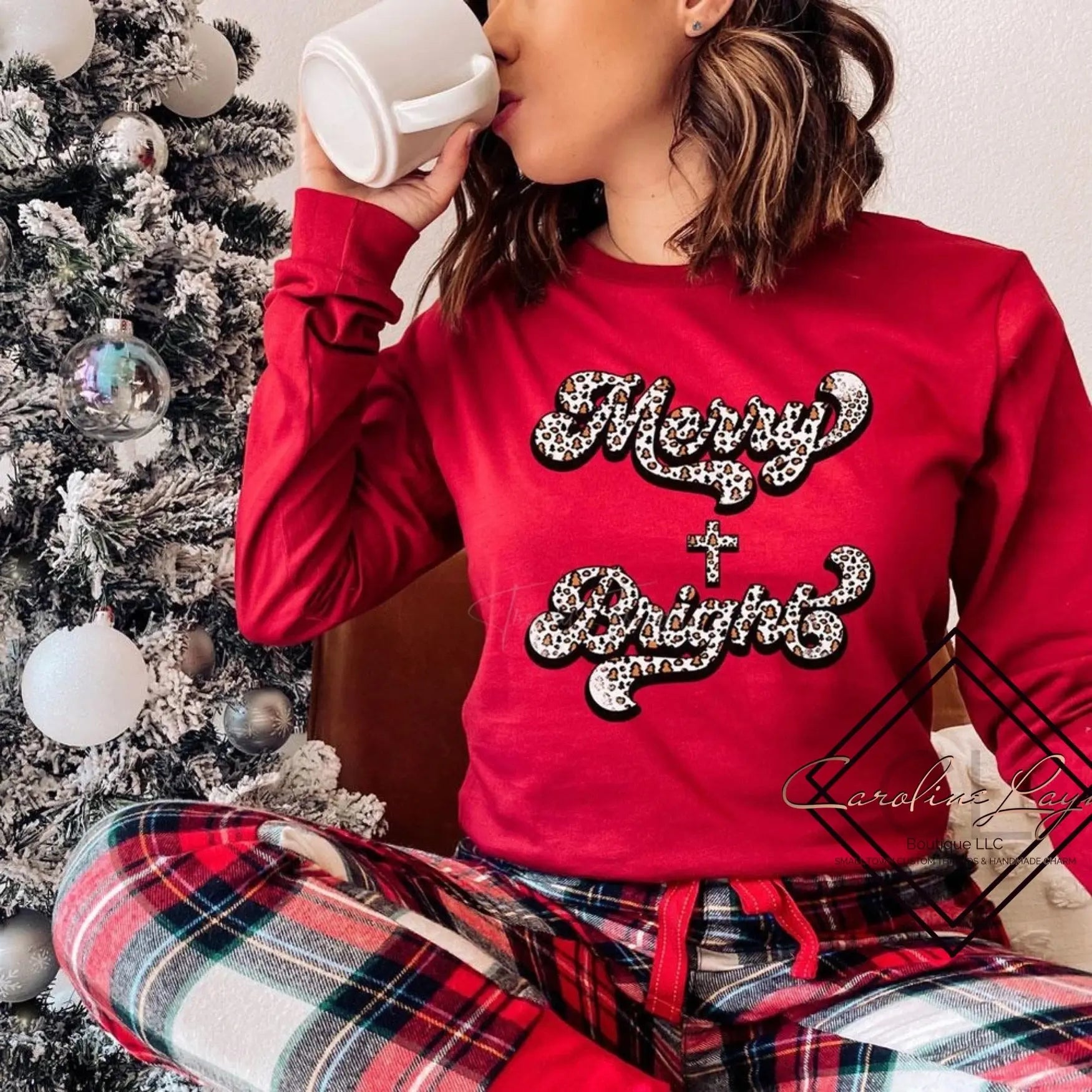 Merry And Bright Long sleeve - Caroline Layne Boutique LLC
