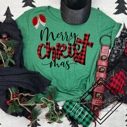 Merry CHRIST Mas Tee - Caroline Layne Boutique LLC