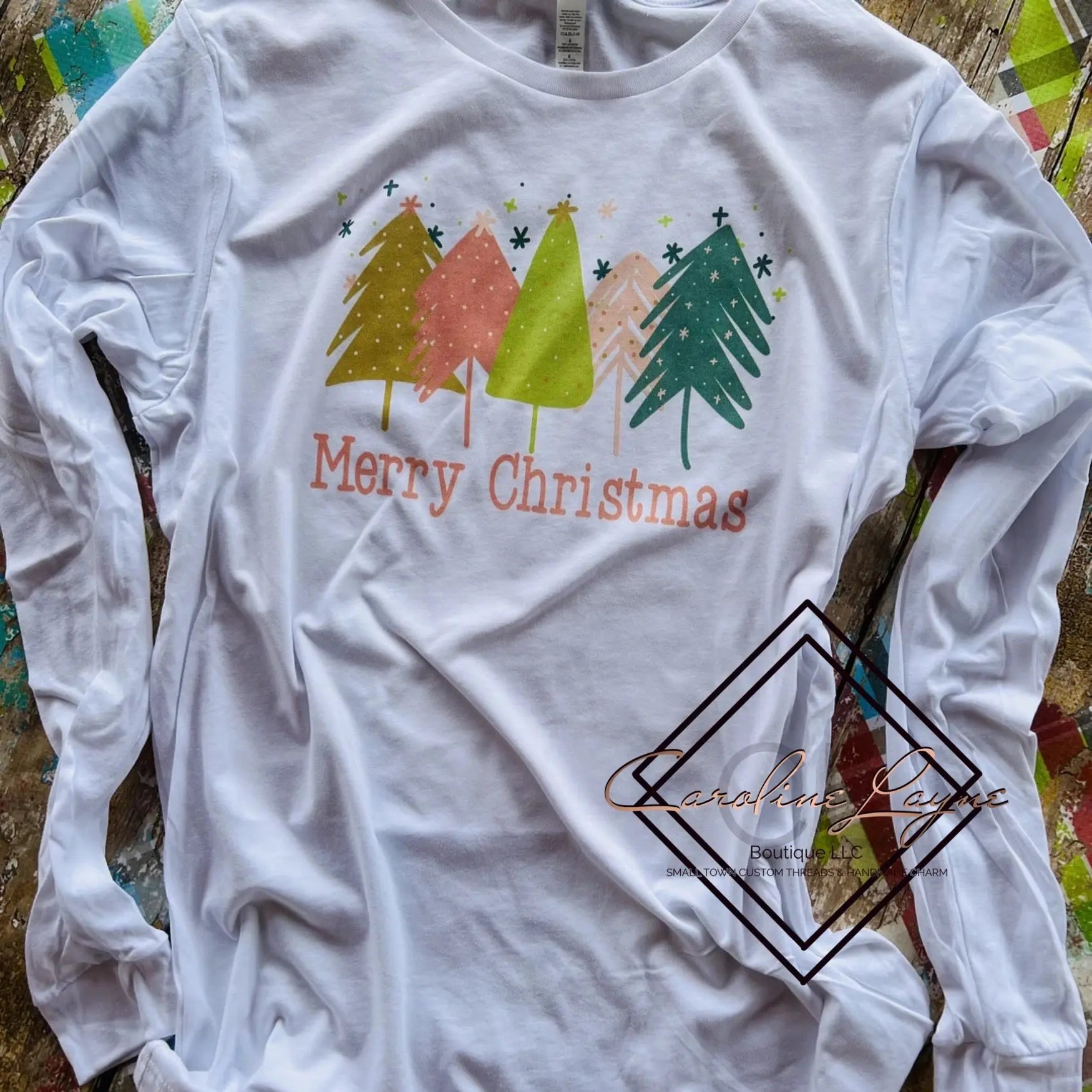 Merry Christmas Long sleeve - Caroline Layne Boutique LLC