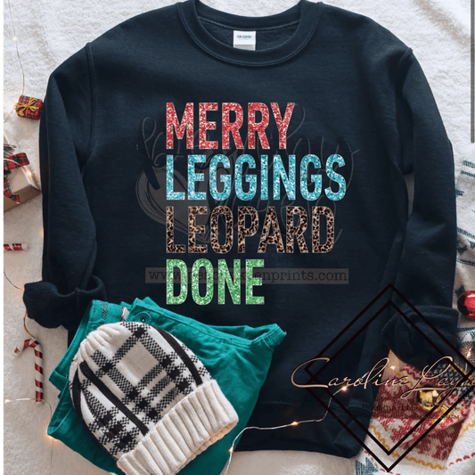 Merry Leggings Leopard Done Sweatshirt - Caroline Layne Boutique LLC