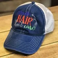 Mom Hair Don't Care Comfort Color Trucker Hat - Caroline Layne Boutique LLC