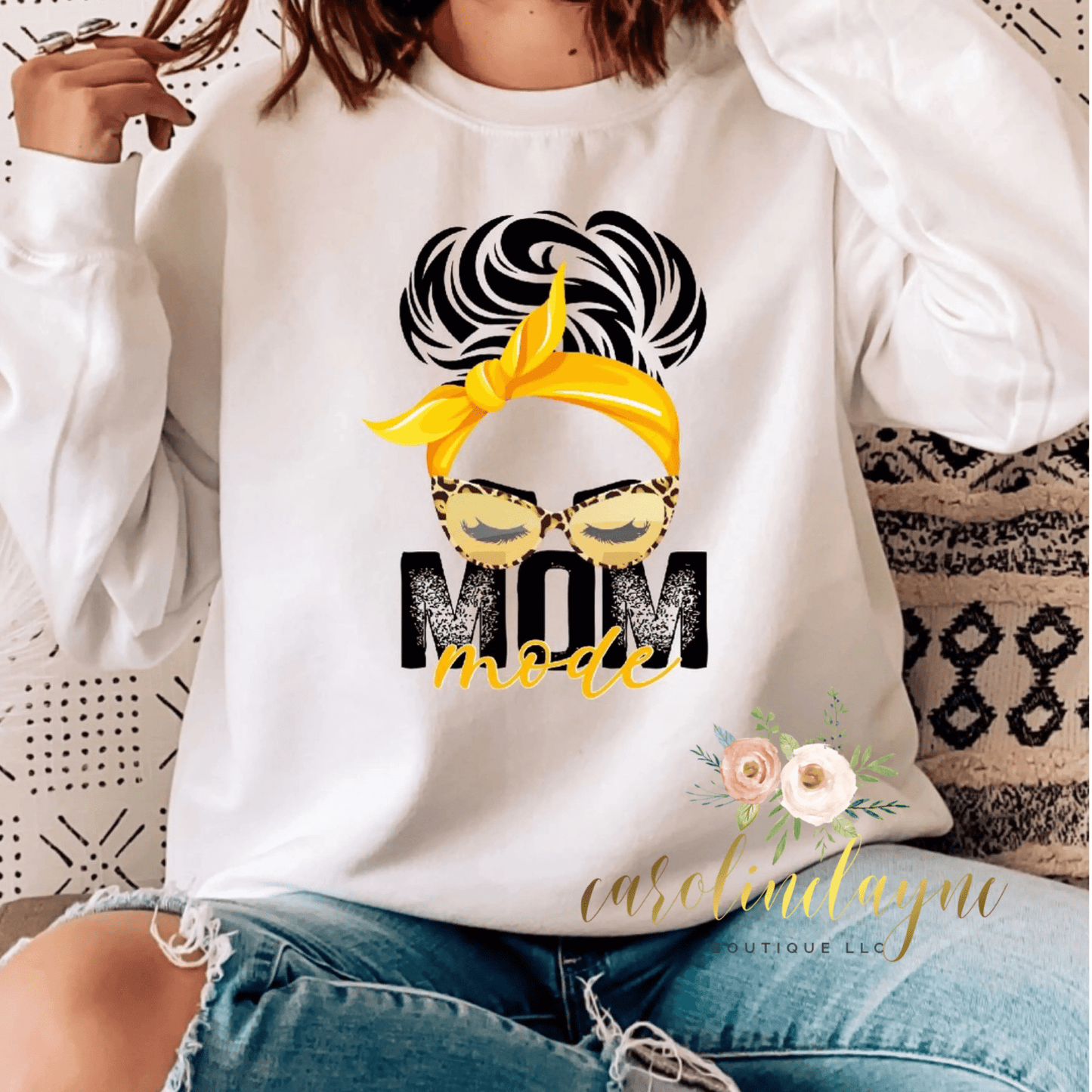 Mom mode Sweatshirt - Caroline Layne Boutique LLC