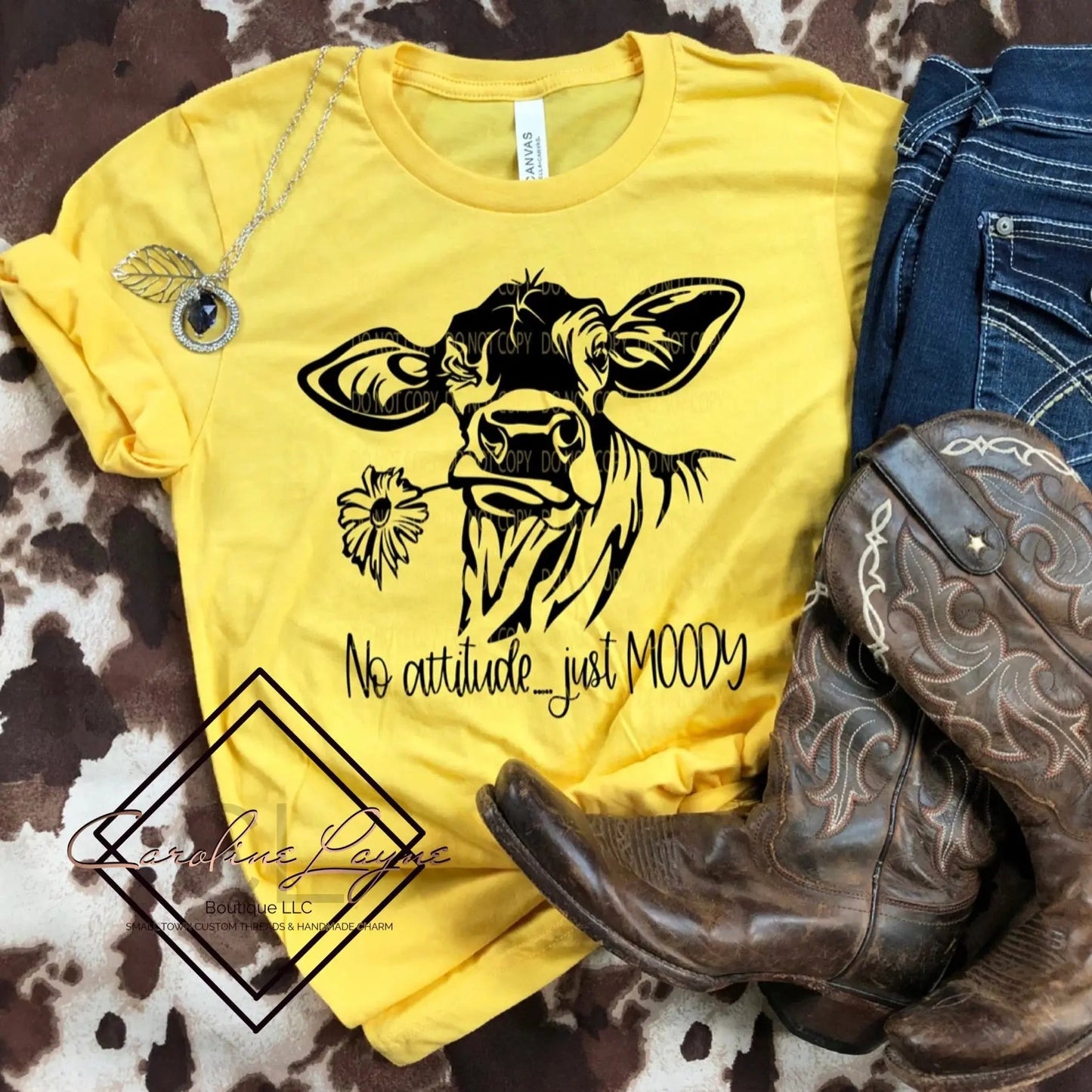 No Attitude Just Moody Tee - Caroline Layne Boutique LLC