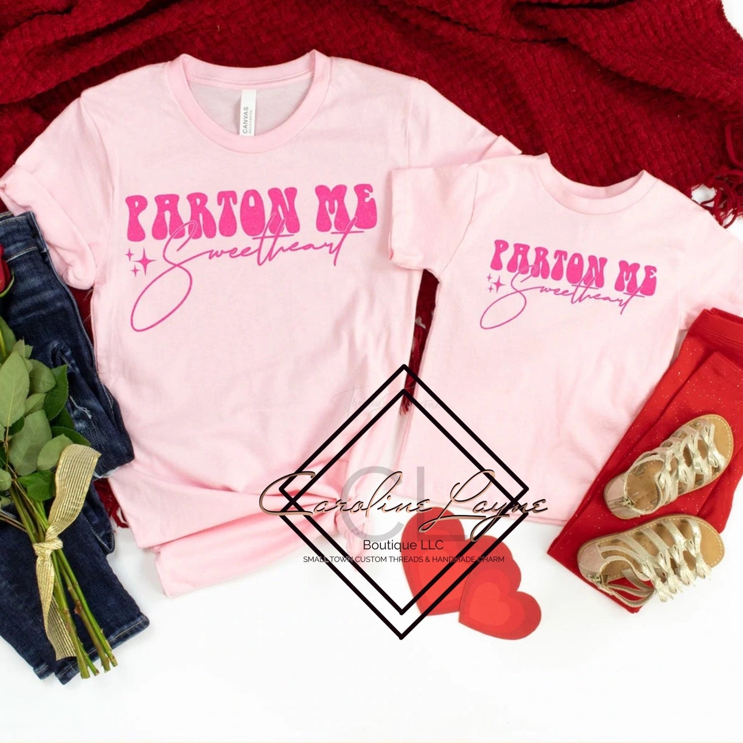 Parton Me Sweetheart Mom And Me Tee Set - Caroline Layne Boutique LLC