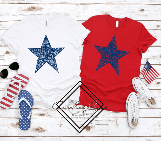 Patriotic Star Tee - Caroline Layne Boutique LLC