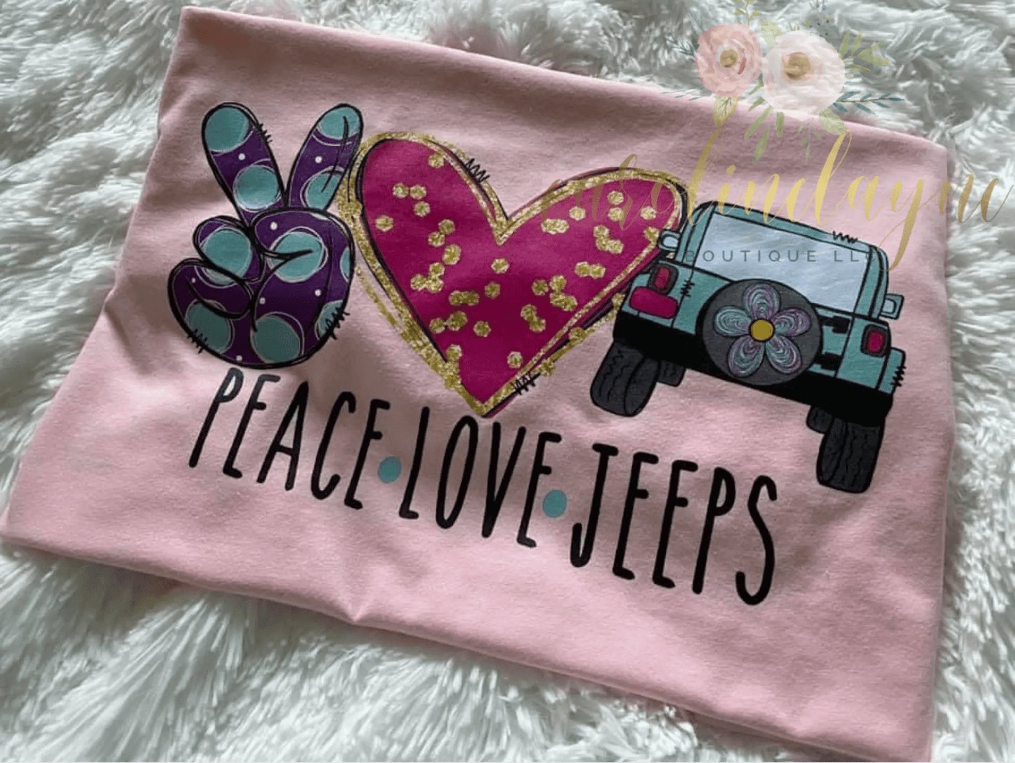 Peace Love Jeeps Tee - Caroline Layne Boutique LLC