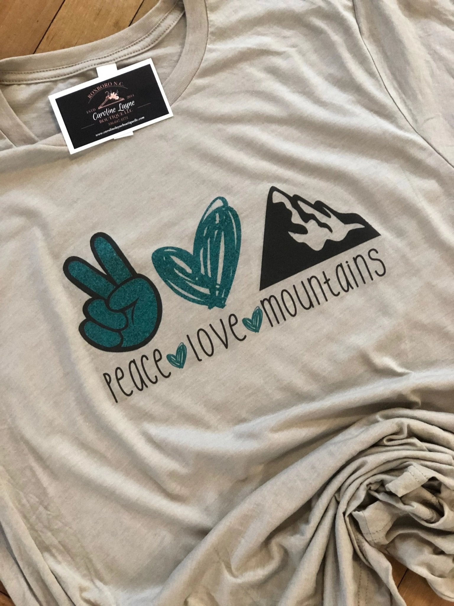 Peace. Love. Mountains Tee - Caroline Layne Boutique LLC