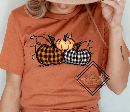 Plaid Pumpkin Tee - Caroline Layne Boutique LLC
