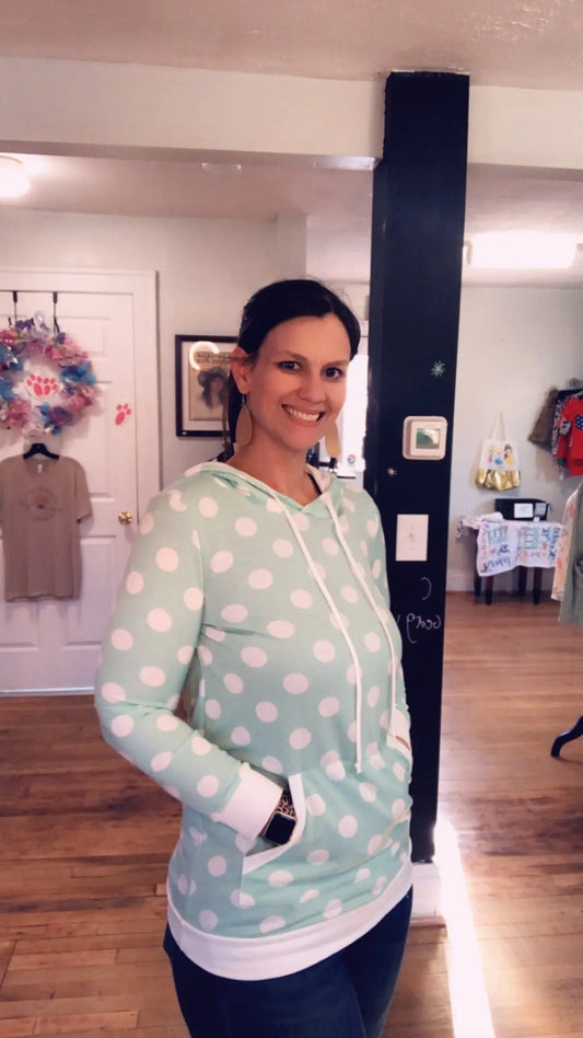 Polka Dot Hoodie - Caroline Layne Boutique LLC