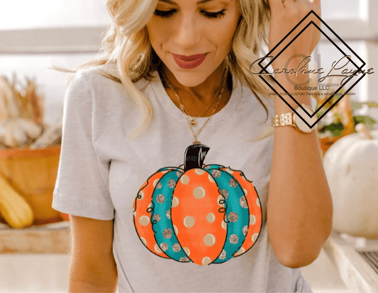 Polka Dot Pumpkin Tee - Caroline Layne Boutique LLC