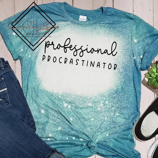 Professional Procrastinator Bleached Tee - Caroline Layne Boutique LLC