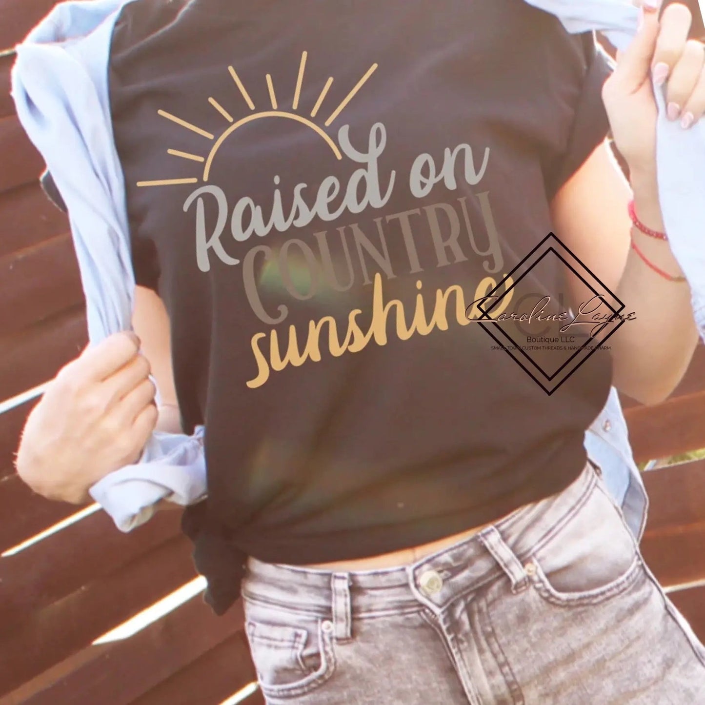 Raised On Country Sunshine Tee - Caroline Layne Boutique LLC