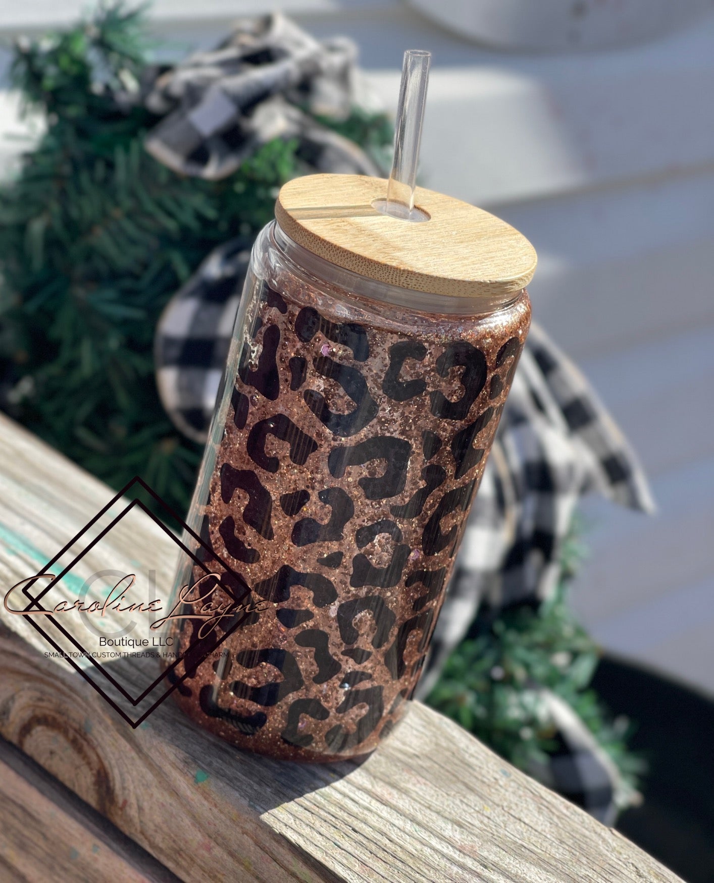 Rose gold snow globe tumbler - Caroline Layne Boutique LLC